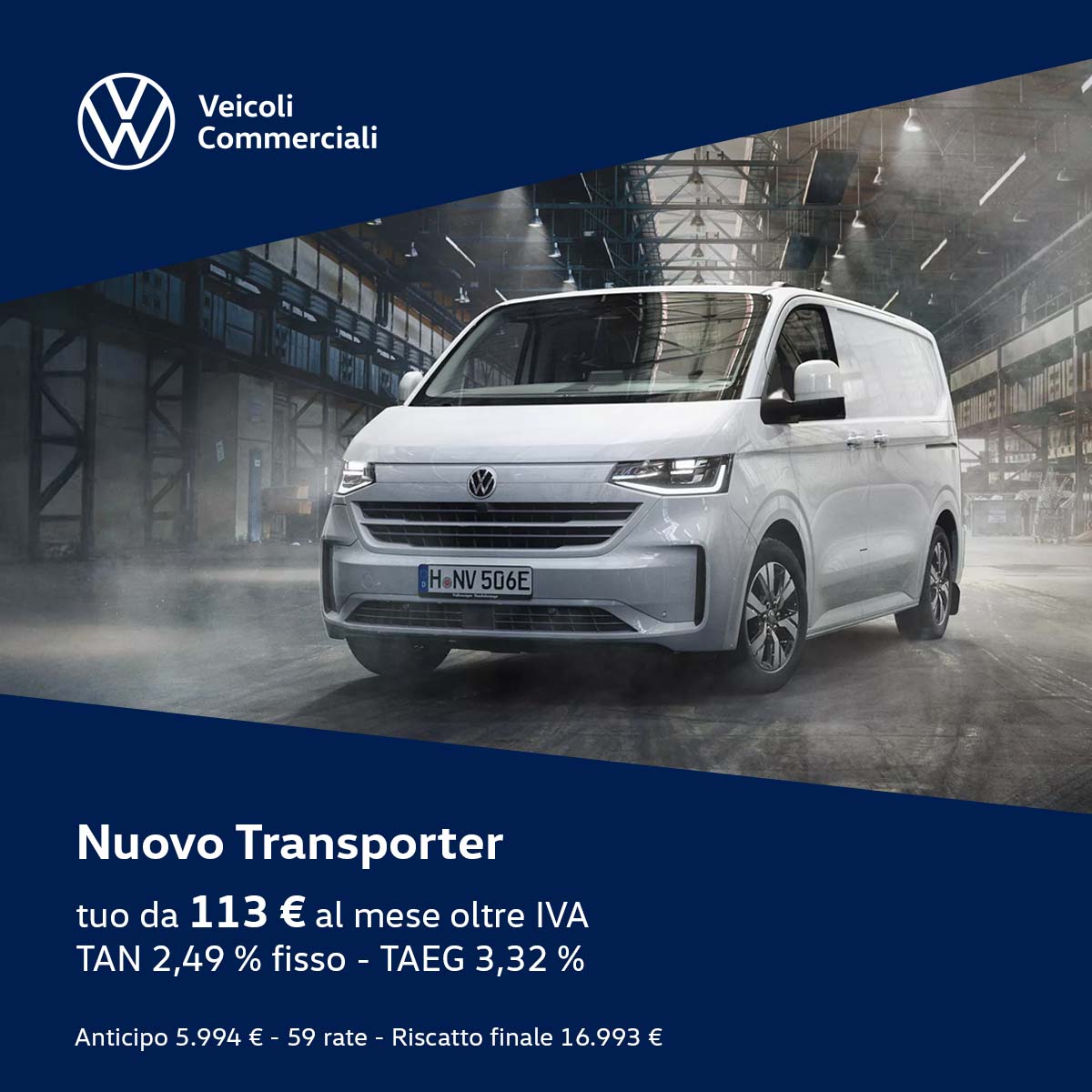 202508 Banner 1080X1080 Volkswagen Veicoli Commerciali Nuovo Transporter